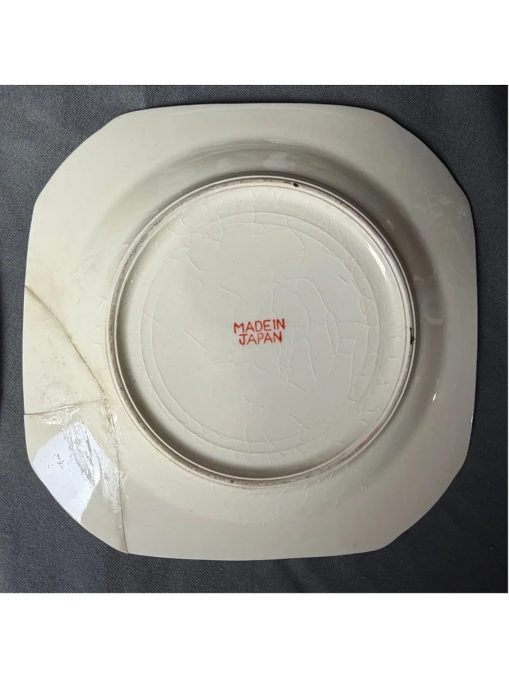 Japanese Moriage Dragonware Plate Set Basket 7 Pc Vintage Retro Serving Dishes
